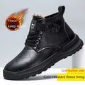 Black high-top Martin platform boots with a velvet PU upper and thick rubber sole.