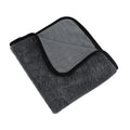 Grey microfiber car wash towel measuring 40cm by 40cm on a solid background.