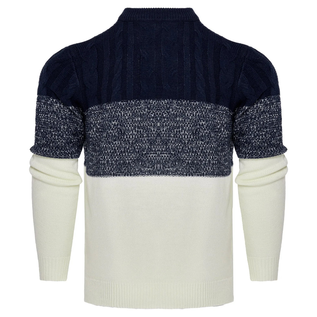 Men's knitted pullover sweater with long sleeves for autumn and winter wear