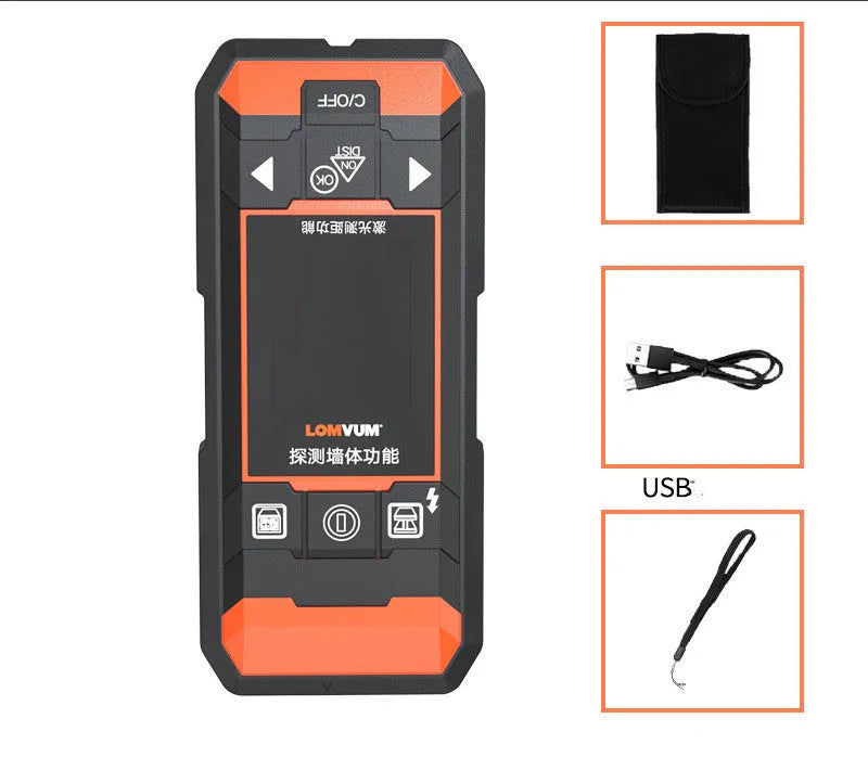 Multifunctional wall detector instrument for locating hidden metals, wires and wooden objects in walls
