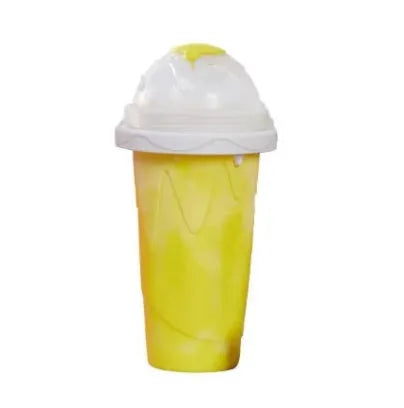 Blue quick refrigeration pinch cup with double-layer construction for fast drink cooling