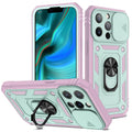 Magnetic phone case with sliding bracket for Apple iPhone in blue colour option