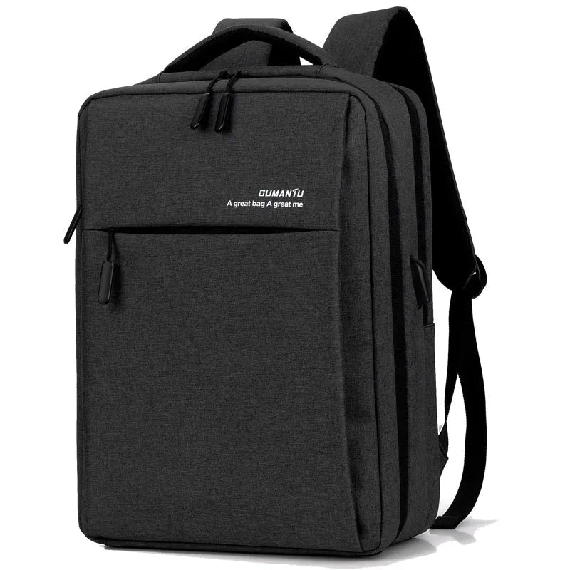 Oxford cloth rechargeable backpack for 14-15.6 inch laptops with waterproof shockproof protection