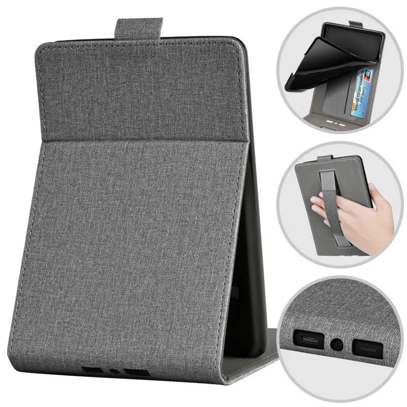 Kindle Paperwhite protective case with embossed artistic pattern and bracket design for 6-inch models