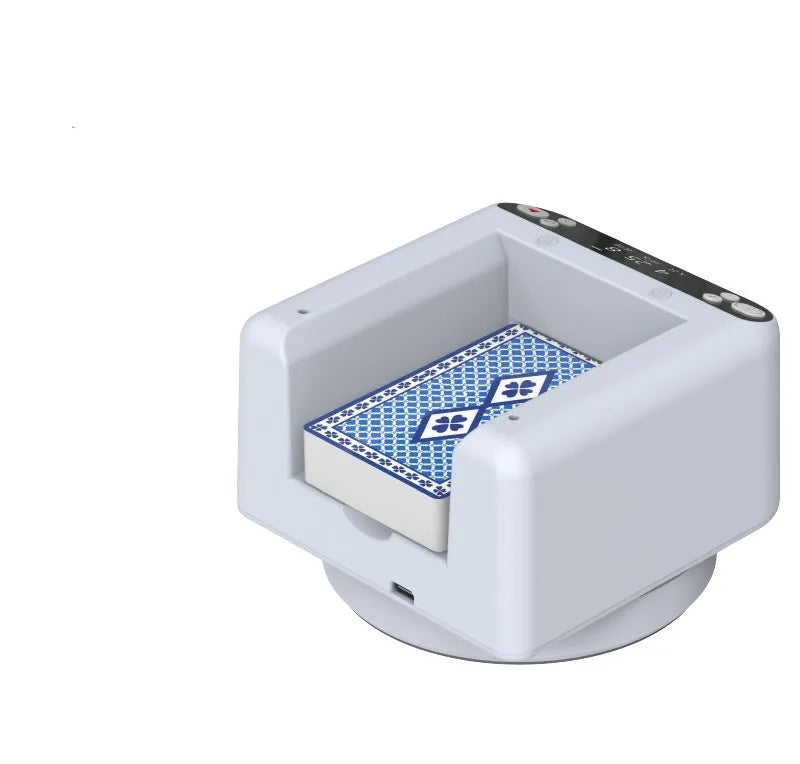 Third generation automatic card dealing device for poker machines with plastic construction