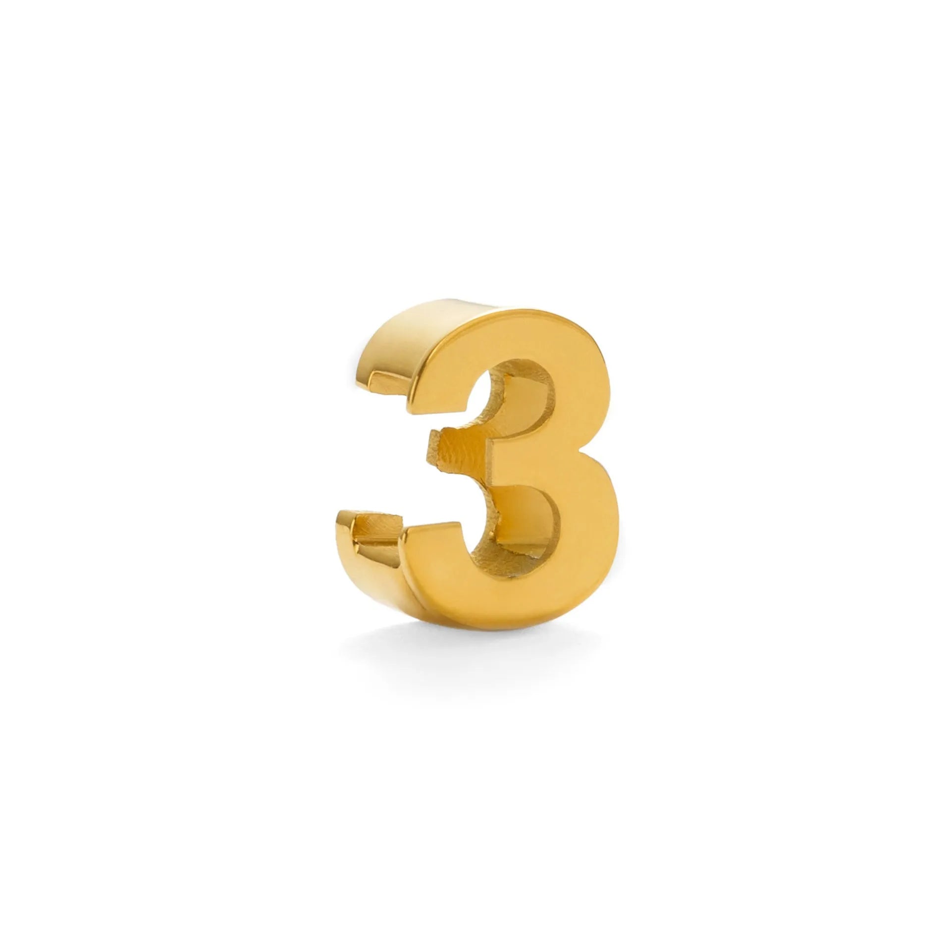 Titanium steel number and letter necklace with gold electroplated finish on grinding chain design