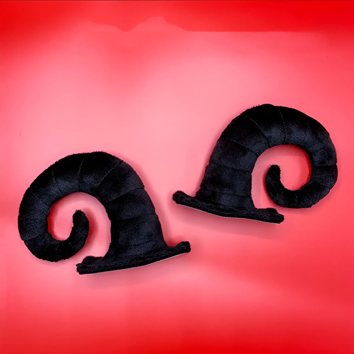 Motorcycle helmet demon horns decoration pair in composite fibre material