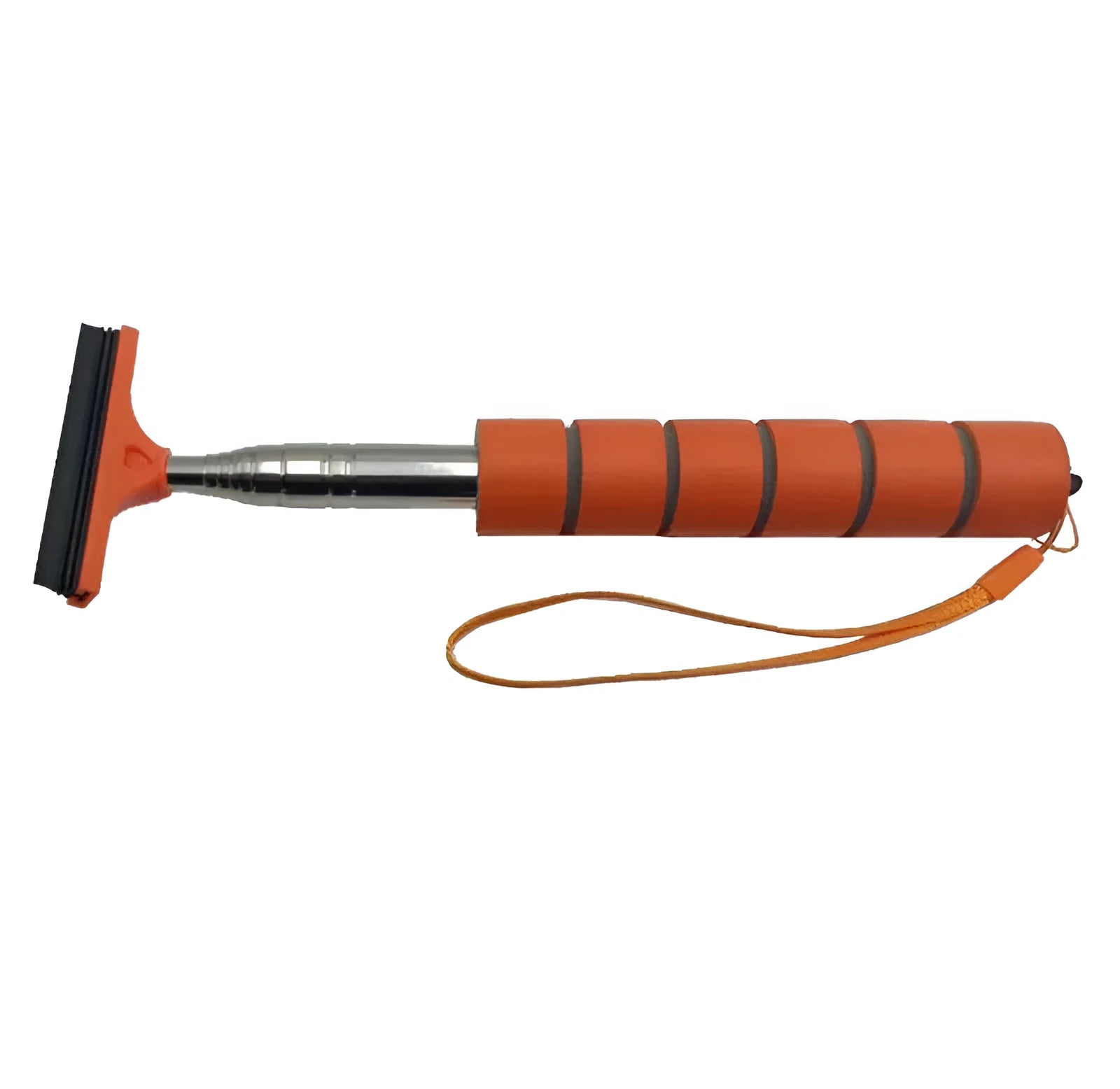 Retractable stainless steel car rearview mirror wiper shown in extended and retracted positions with colour options.