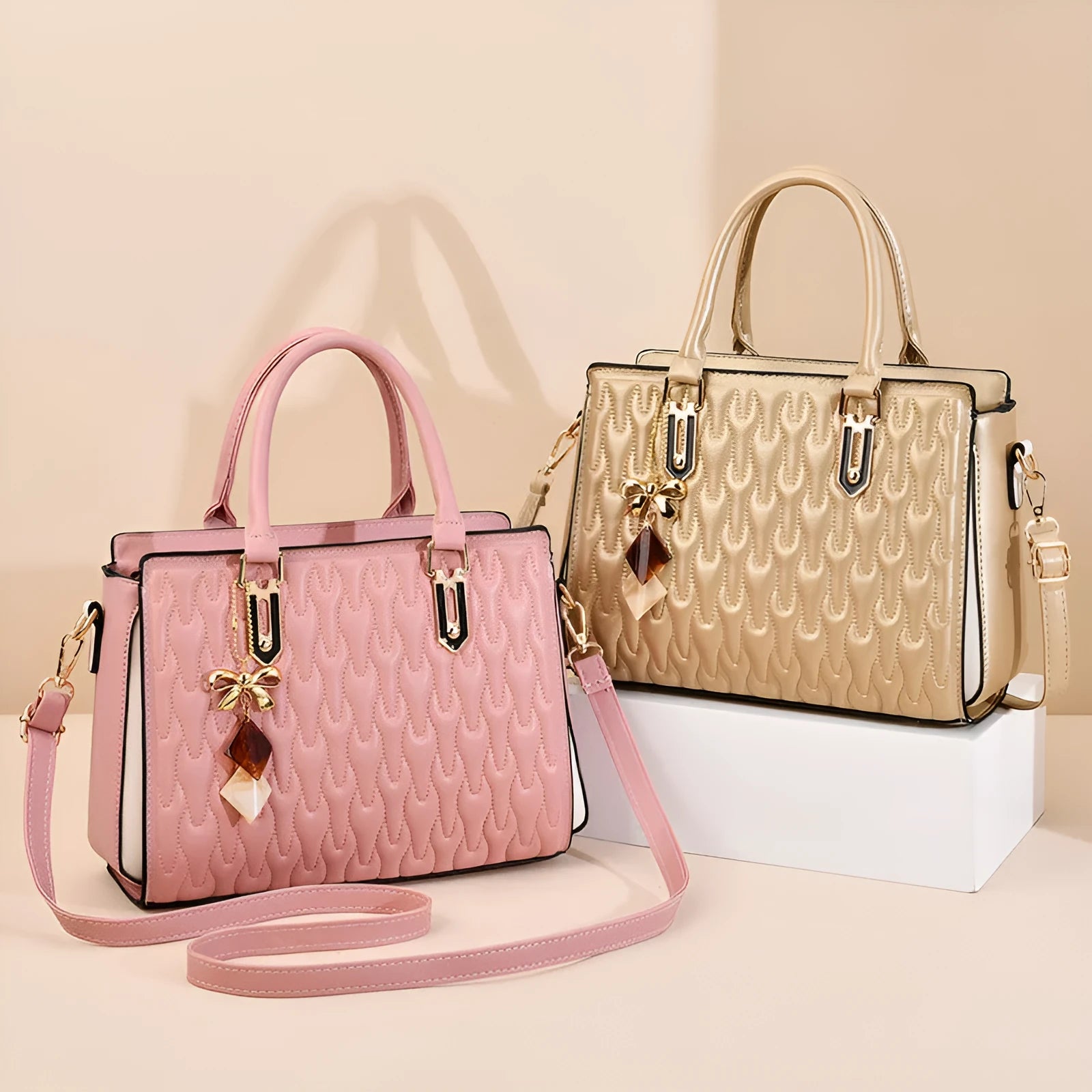 Women's polyester shoulder messenger bag in street trend style with large capacity and zipper compartment