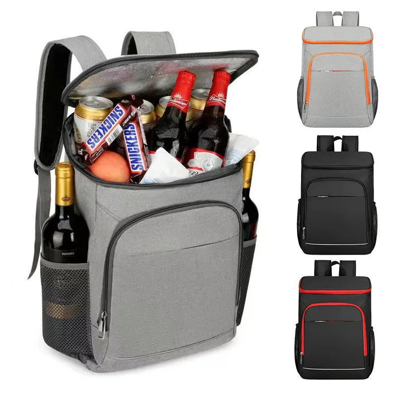 Large outdoor thermal insulation backpack in Oxford cloth with curved shoulder strap