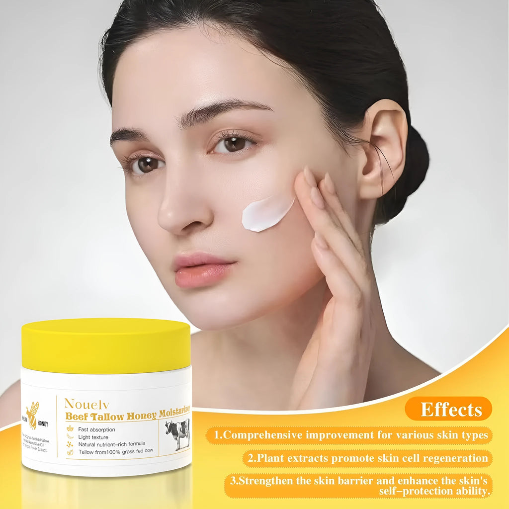 50g honey tallow moisturising cream jar for dry and combination skin types