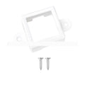 White plastic LED light protective lampshade, shown with dimensions 1.7cm by 6cm.