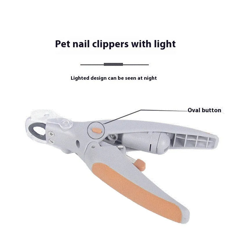 ABS plastic dog nail trimmer with blood line indicator, 14.5cm long with included batteries