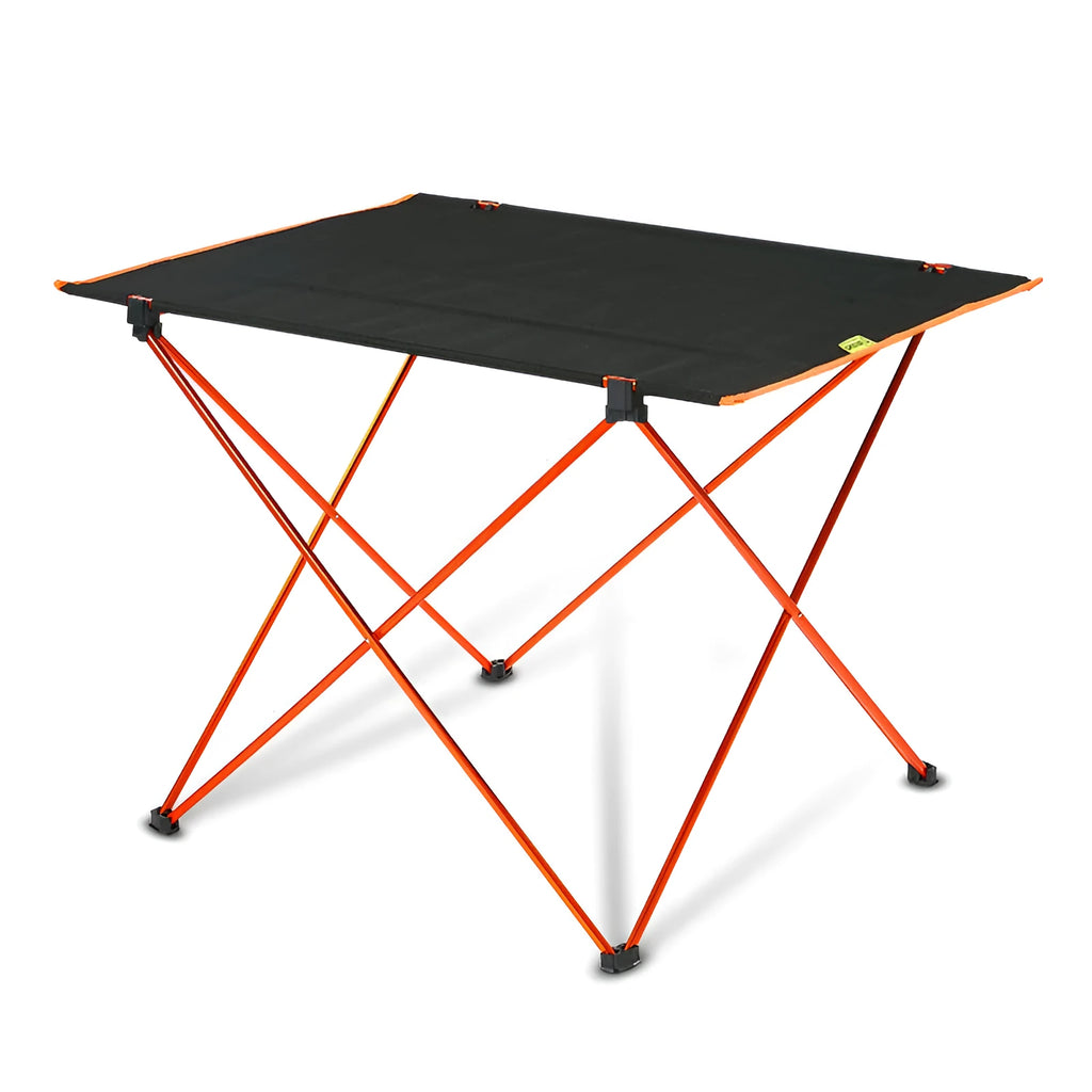 Ultra-light folding tables and chairs set in aviation aluminium alloy, S and L sizes, compact folded for storage