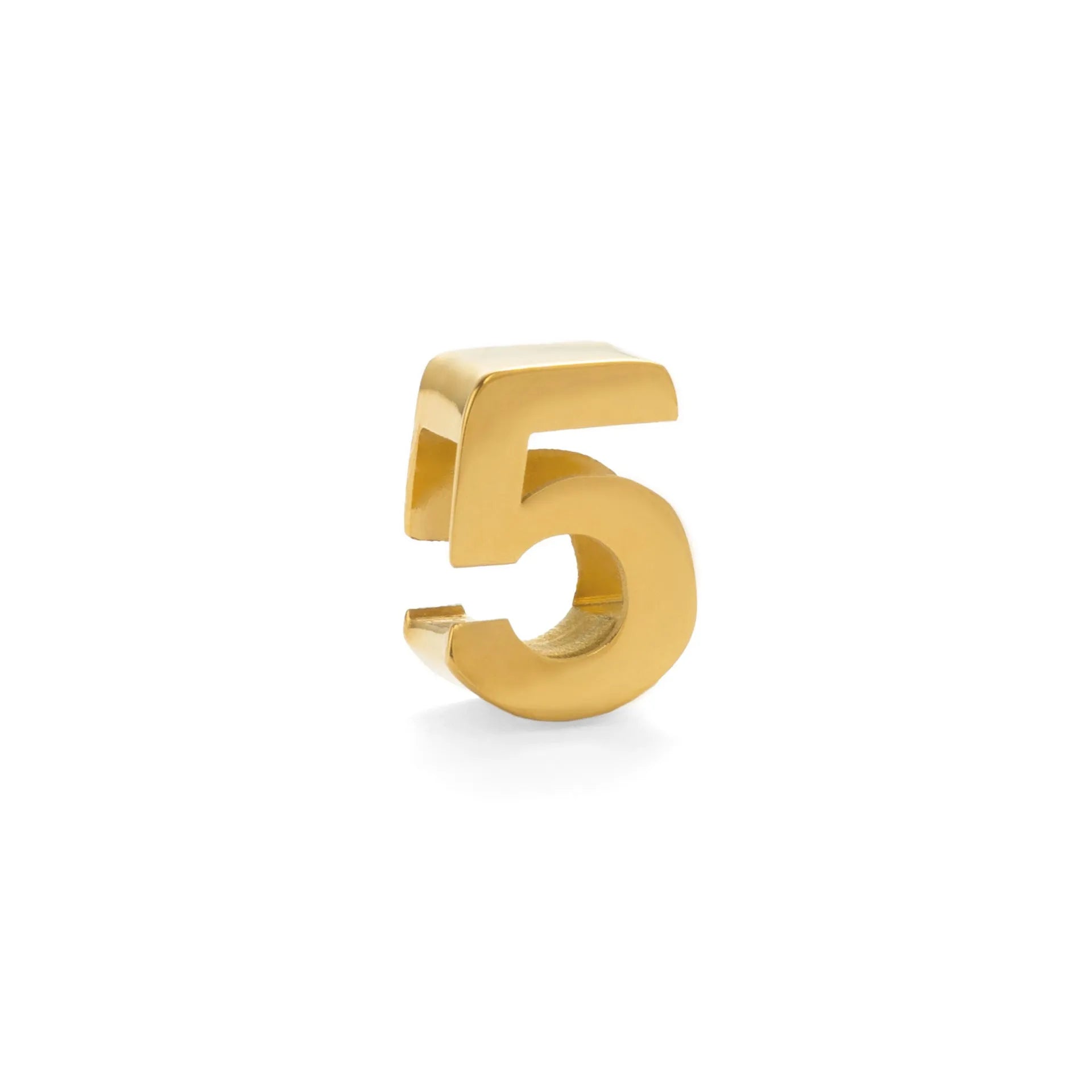 Titanium steel number and letter necklace with gold electroplated finish on grinding chain design