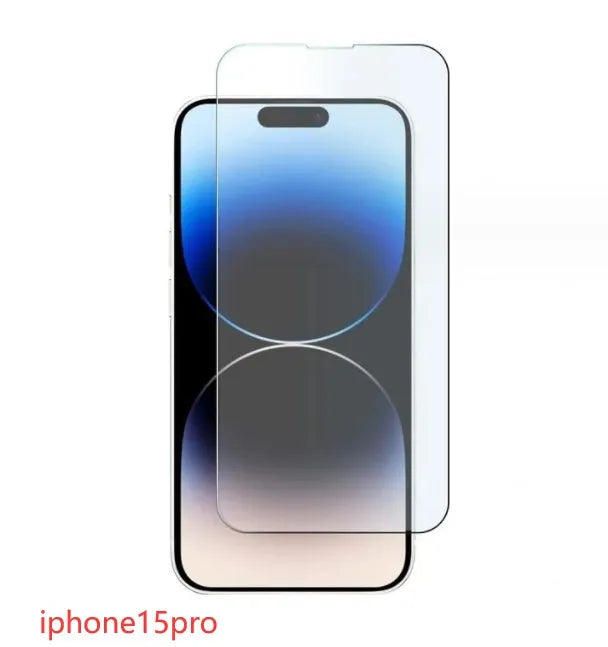 Tempered glass screen protector with 9H hardness for smartphones on a clean surface.