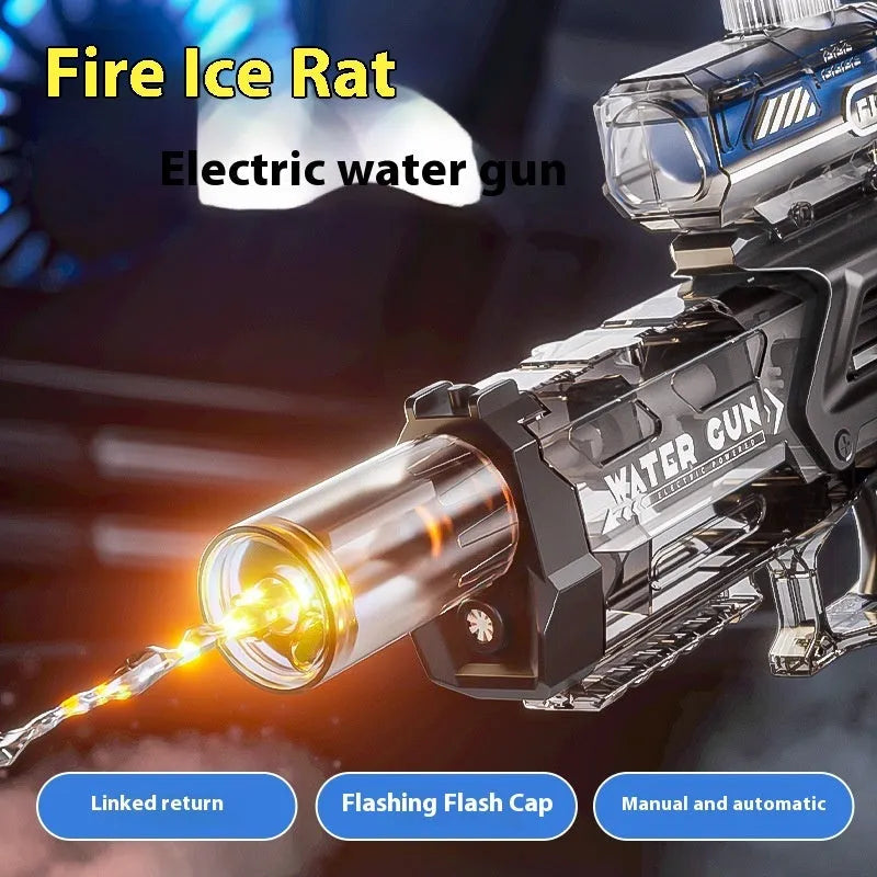 Electric water gun in plastic with high-pressure continuous pulse design