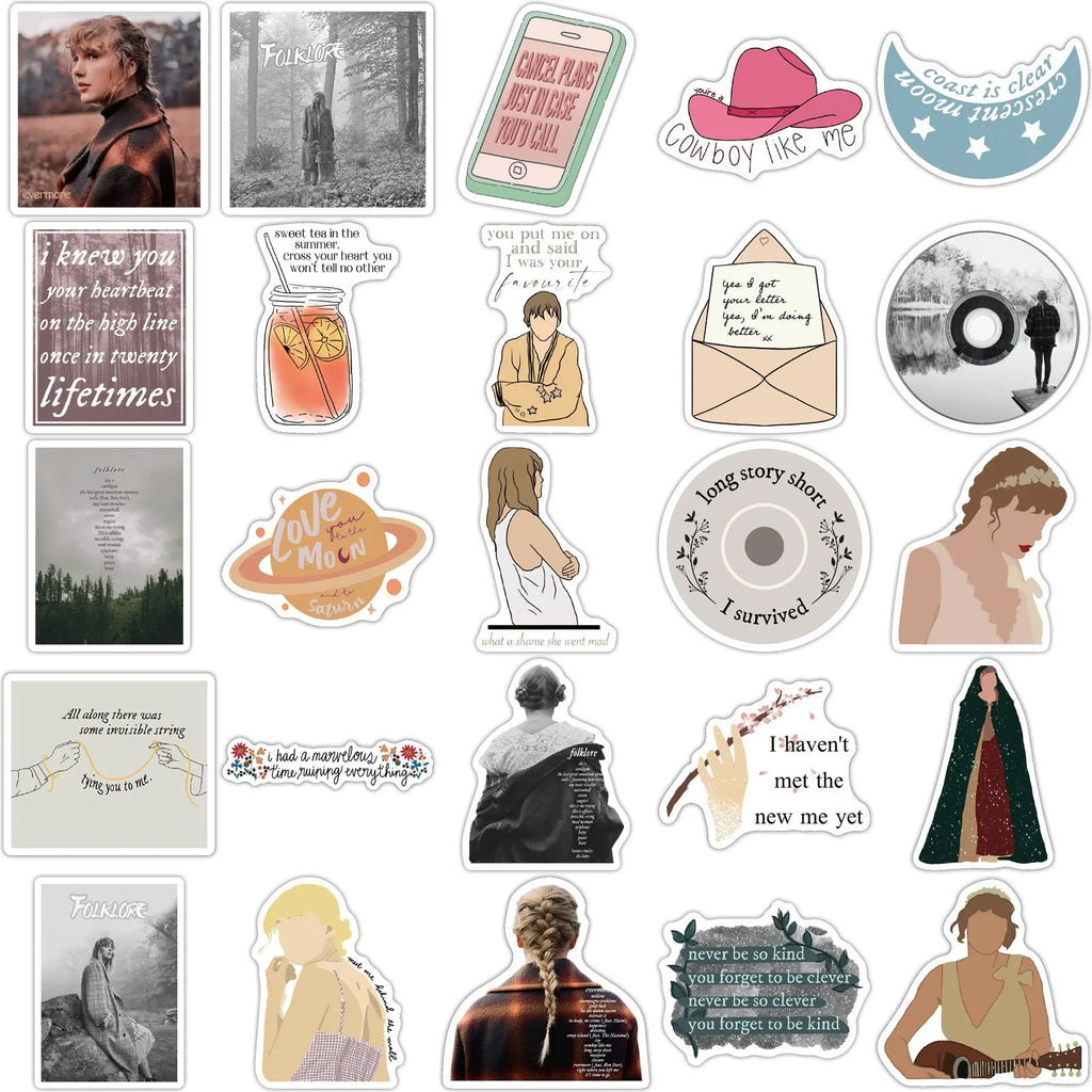 Set of 50 waterproof graffiti cartoon stickers for luggage and notebooks measuring 4-6cm each