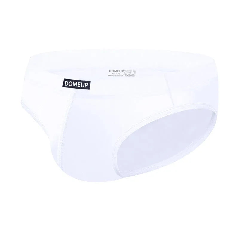 Men's low waist solid colour breathable underwear briefs with seamless construction