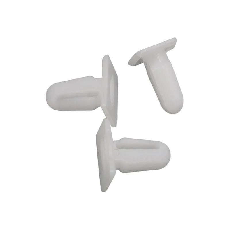Pack of 60 grey PA66 plastic automotive push rivet clips for car trim fastening.