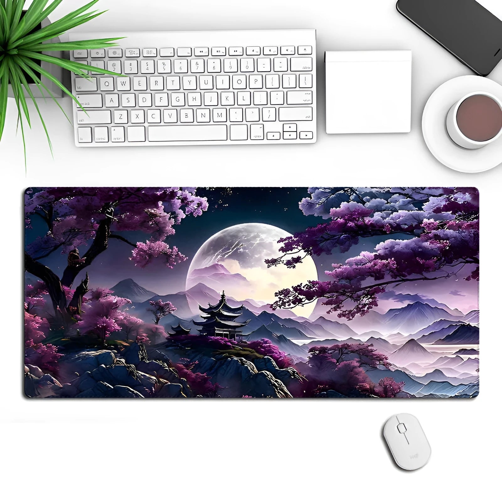 Large 400x900mm gaming mouse pad with precision lock edge and thermal transfer pattern