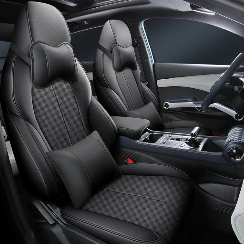 BYD Yuan PLUS car seat cushion cover shown in adventure green colour.