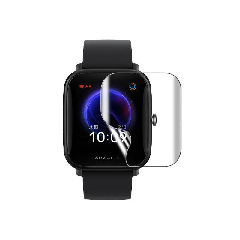 Hydrogel screen protection film for Amazfit Bip S smartwatch with TPU anti-scratch material