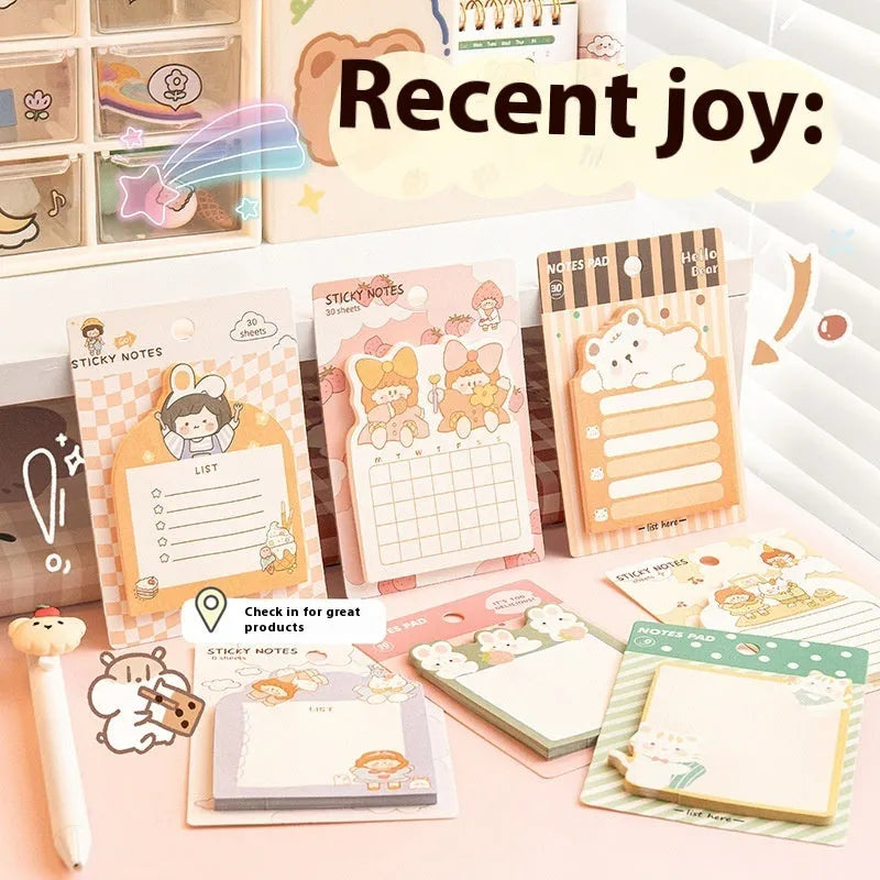 N Times Post Sticky Note tear-able double gummed paper memo pad with Happy Everyday design