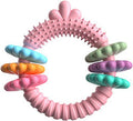TPR rubber dog chew toy in blue colour, shaped as a molar stick chew ring for small dogs