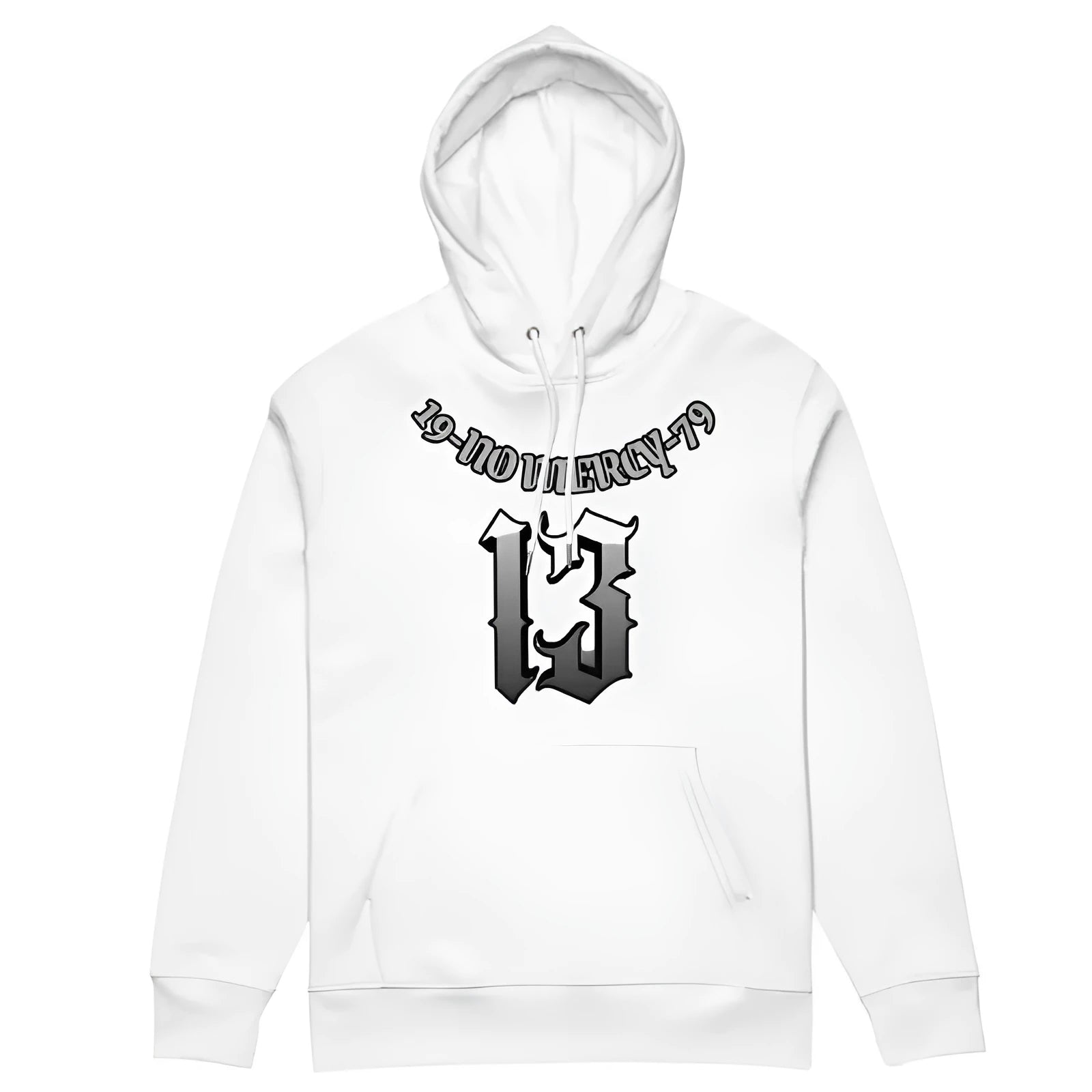 Hooded fleece-lined pullover sweater in loose fit for teenage team uniforms