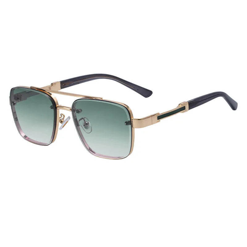 Men's vintage-style sunglasses with polycarbonate frames and lenses in a gradient blue colour option.