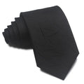 8CM wide polyester jacquard striped business tie in arrow style showing red, black, and blue colour options