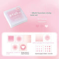 70mm square multifunctional notepad with gradient parchment sheets and sticky notes in blush colour
