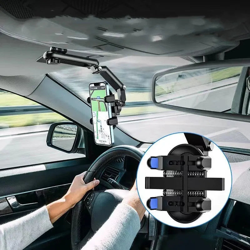 Black car rear seat sun visor holder with buckle installation for window shade mounting