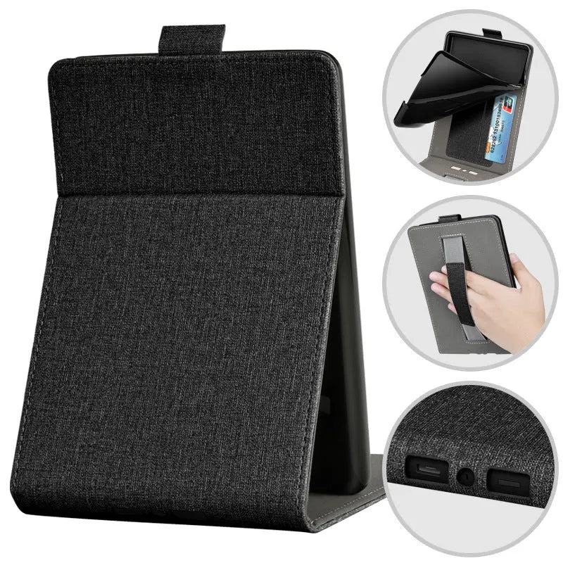 Kindle Paperwhite protective case with embossed artistic pattern and bracket design for 6-inch models