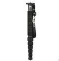 Black carbon fibre monopod for DSLR cameras extended to show six-section design