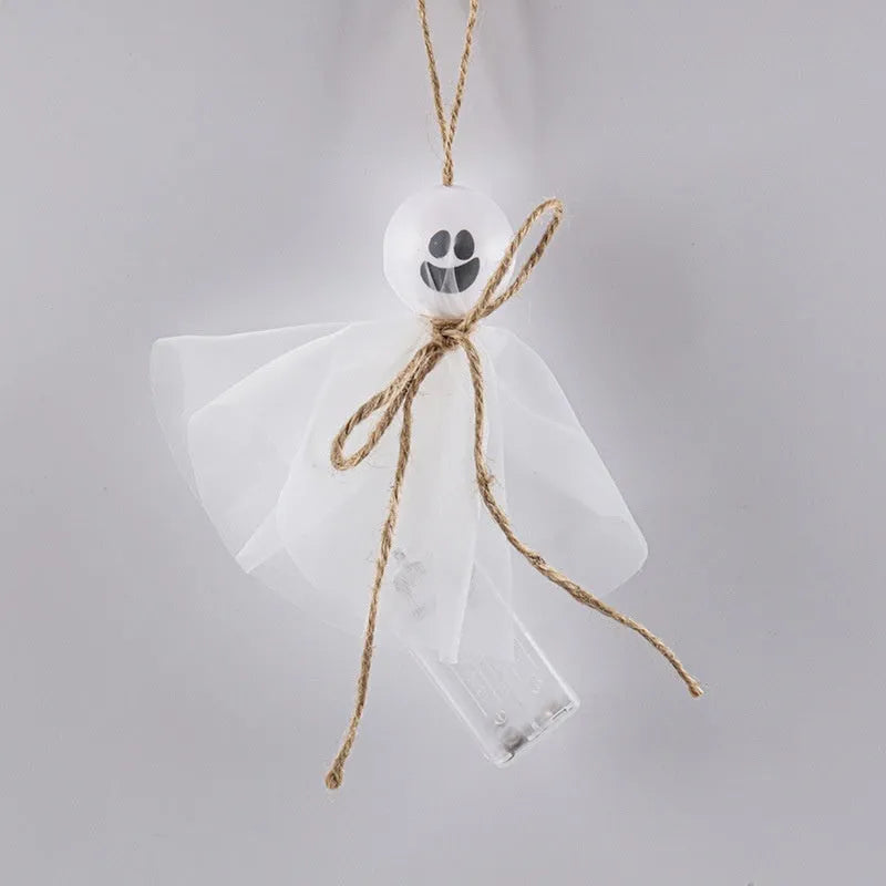 Halloween LED ghost lantern chain with colourful lights for venue decoration