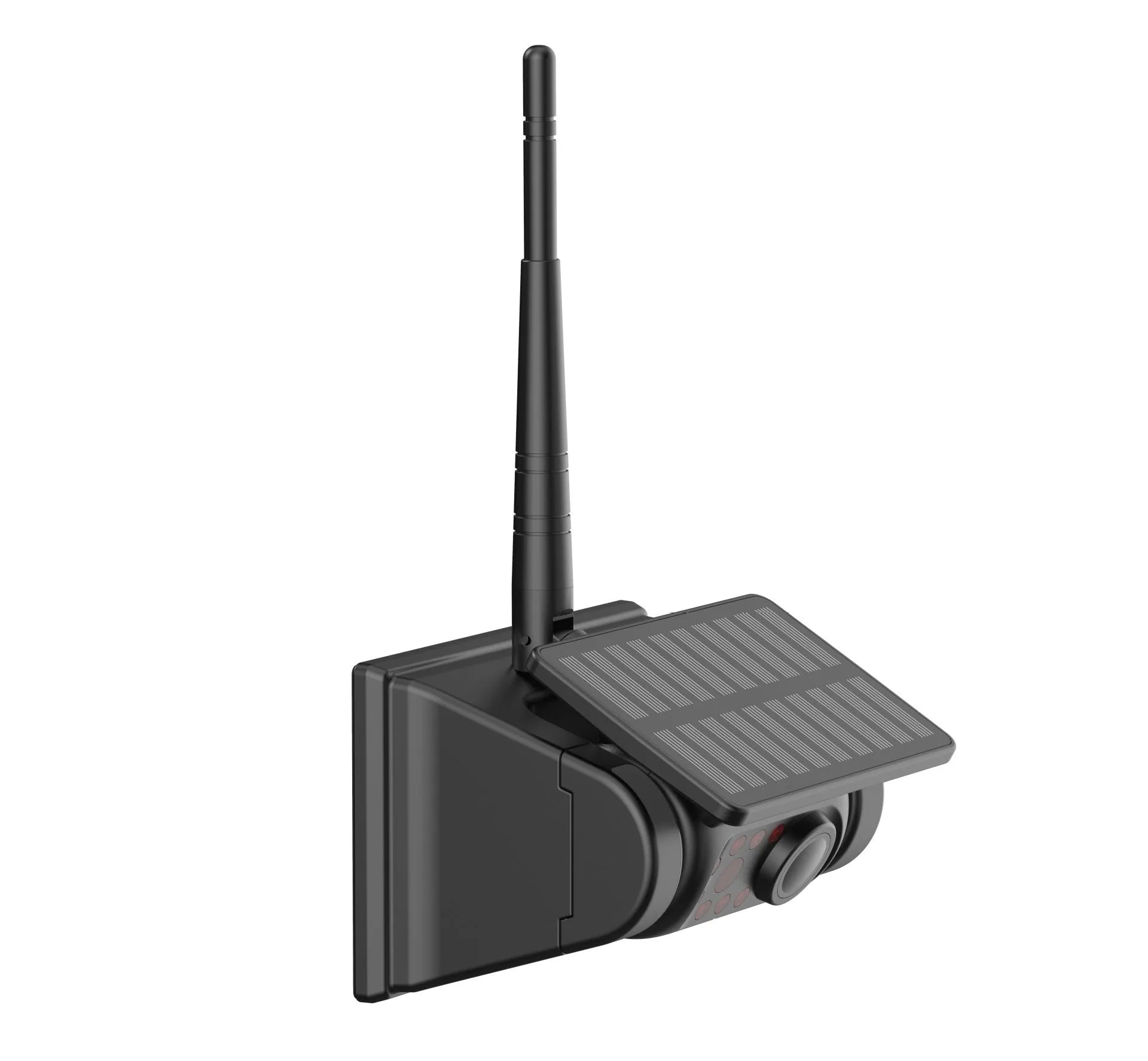YL-Solar WF908 black wireless solar charging reversing camera with magnet mount on a vehicle.