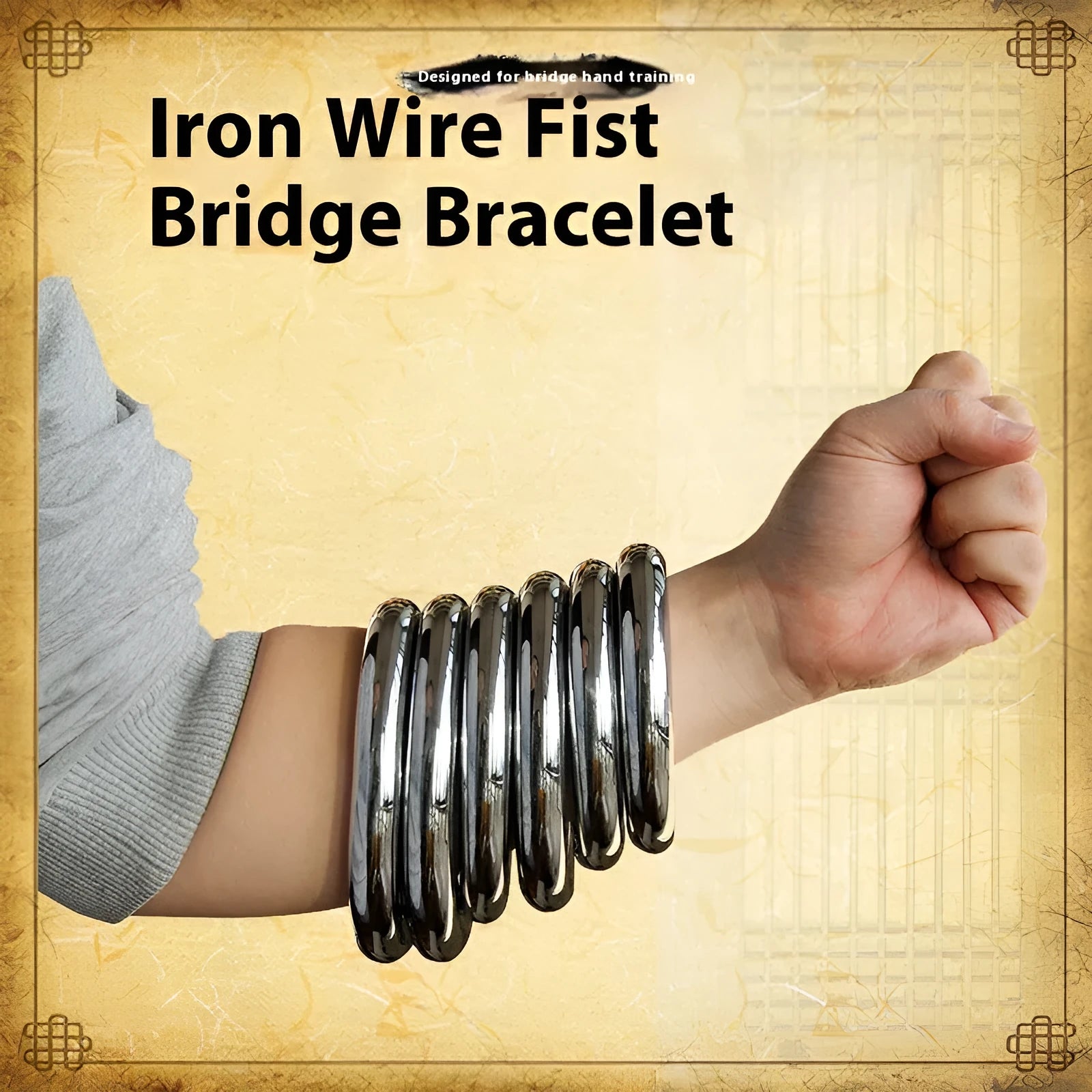 Carbon steel Wing Chun training ring with electroplated finish in three size options