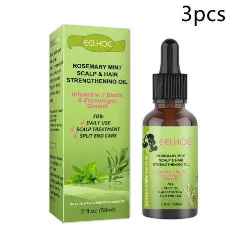 59ml bottle of rosemary mint hair growth fluid for scalp massage and nourishment