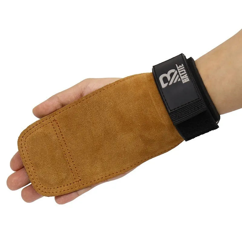 Brown wrist protectors for pull-up and horizontal bar fitness training
