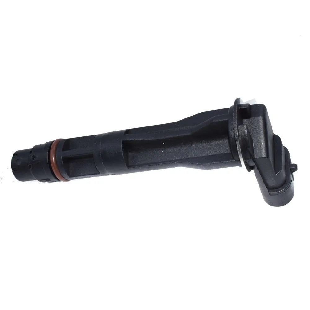 Black General Motors universal car sensor replacement part on a white background.
