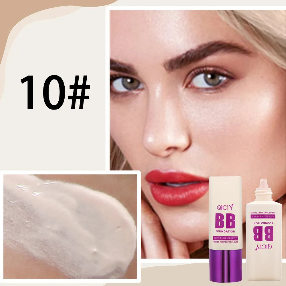 BB cream foundation concealer in a feeding bottle with ten shade options for brightening and repair.