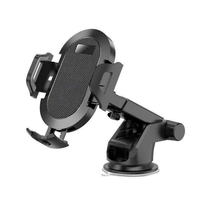 Auto lock car phone holder mounted on car air vent holding mobile phone