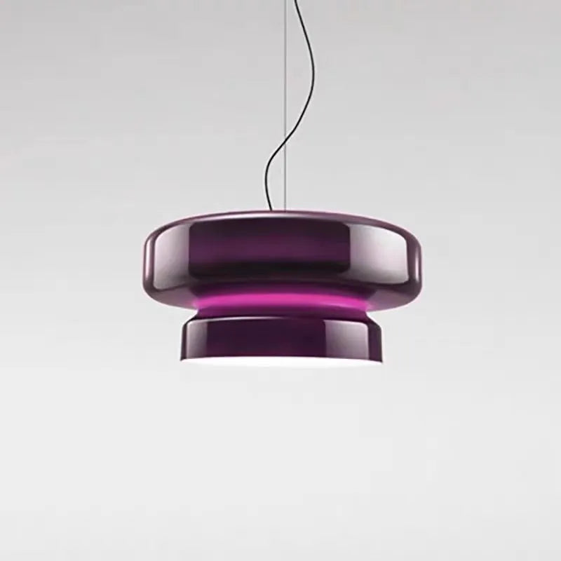 Modern square glass chandelier light fitting with colour options for bedroom or commercial spaces