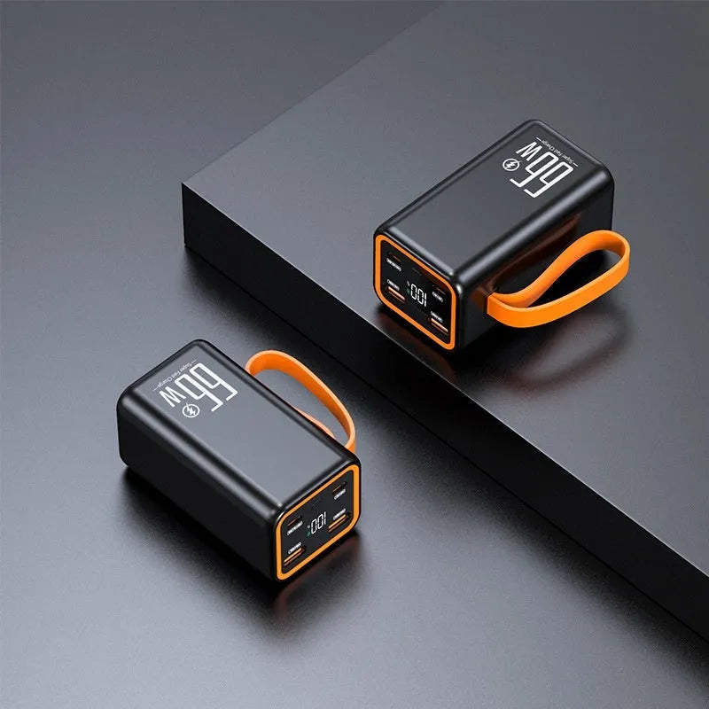 PD66W fast charge 20000 mAh power bank in black or white plastic shell