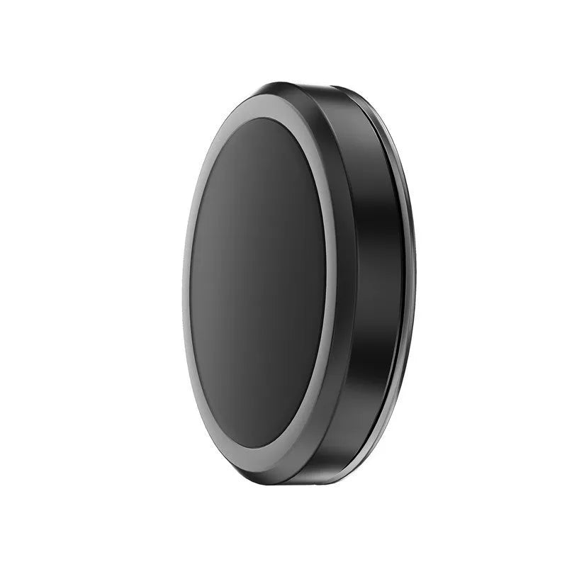Obsidian black magnetic car phone holder with centripetal design and two mounting discs