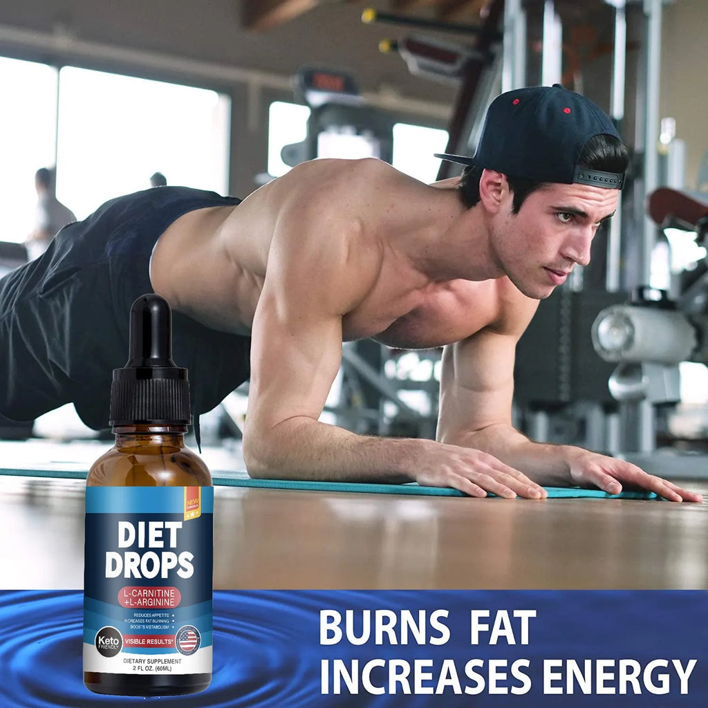 Ketone drops 60ml dietary supplement bottle for body shaping support