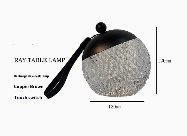 Portable dimmable LED desk lamp with touch control in chrome finish