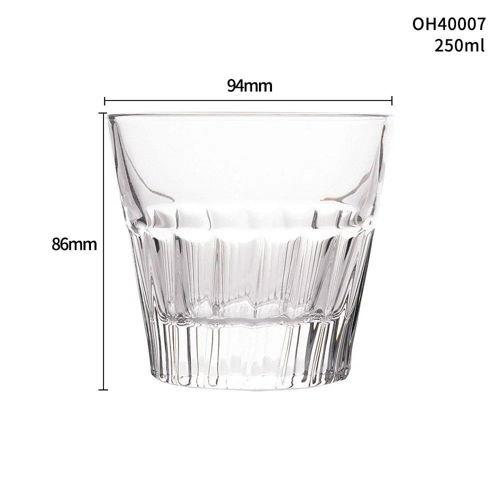 Thick bottom whiskey shot glass with 301-400ml capacity in multiple colour options